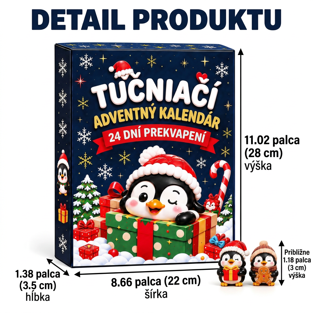 🔥🐧 Vianočná špeciálna ponuka: 50% zľava🎄- 24 Dní Plných Prekvapení s Tučniakmi – Vianočný Adventný Kalendár🎁1