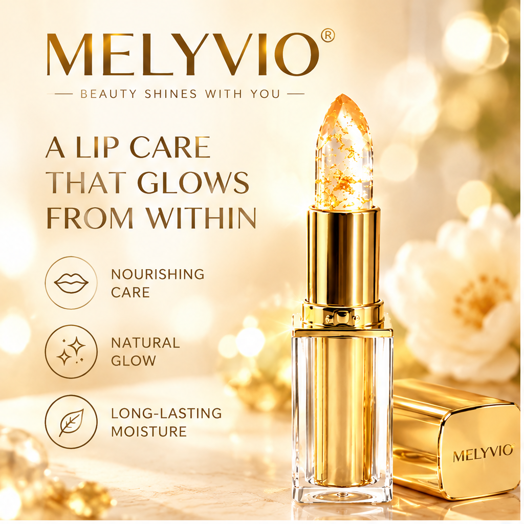 MELYVIO Gold Foil Crystal Moisturizing Lip Balm