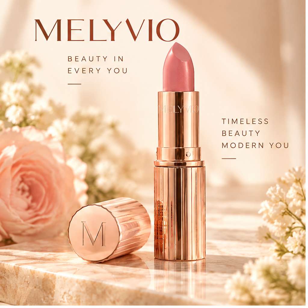 MELYVIO Rose Gold Metallic Bullet Lipstick