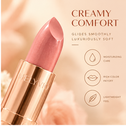 MELYVIO Rose Gold Metallic Bullet Lipstick
