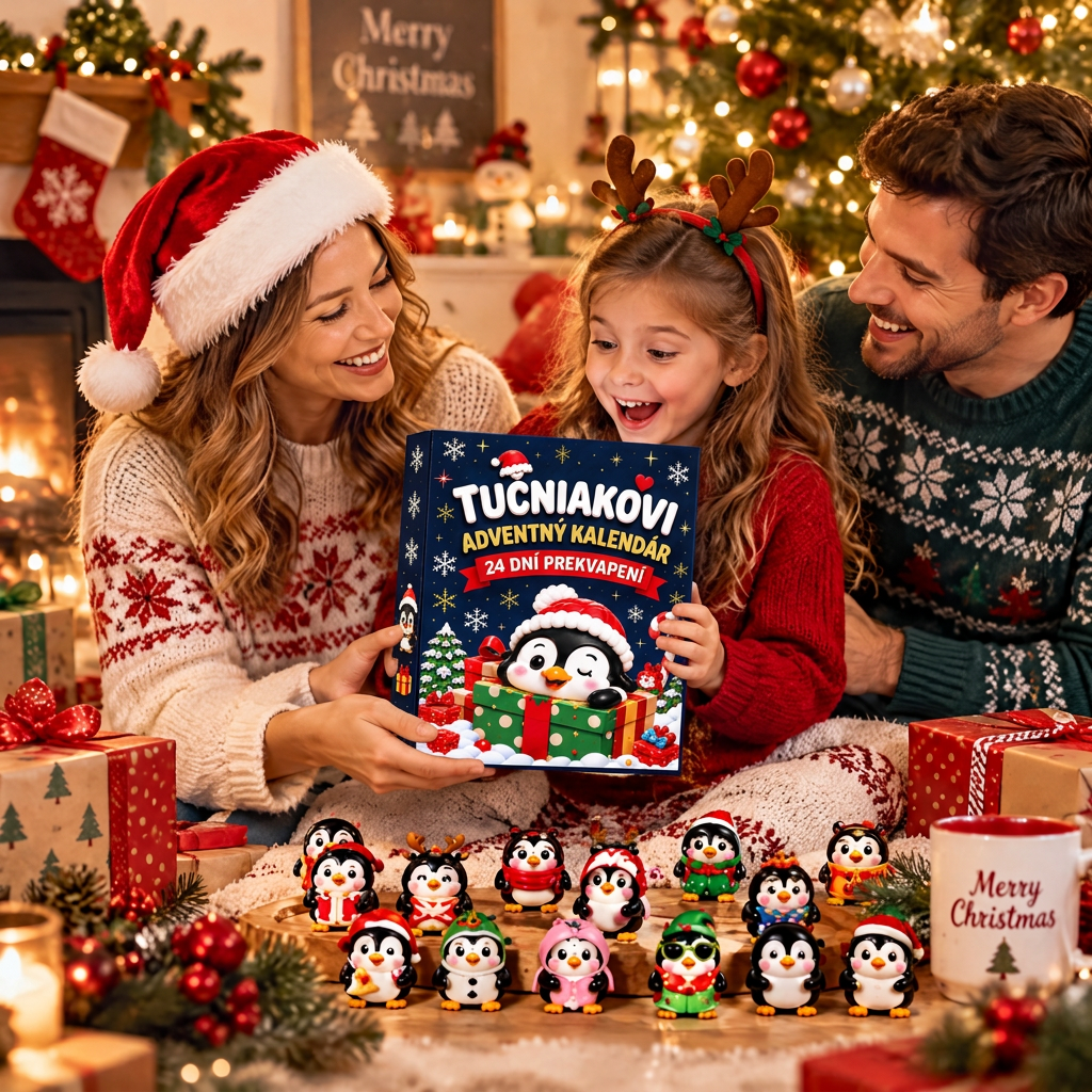 🔥🐧  Vianočná špeciálna ponuka: 50% zľava🎄- 24 Dní Plných Prekvapení s Tučniakmi – Vianočný Adventný Kalendár🎁1