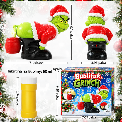 🎄 Vianočný automatický bublifuk Grinch so zvukovými efektmi 🫧