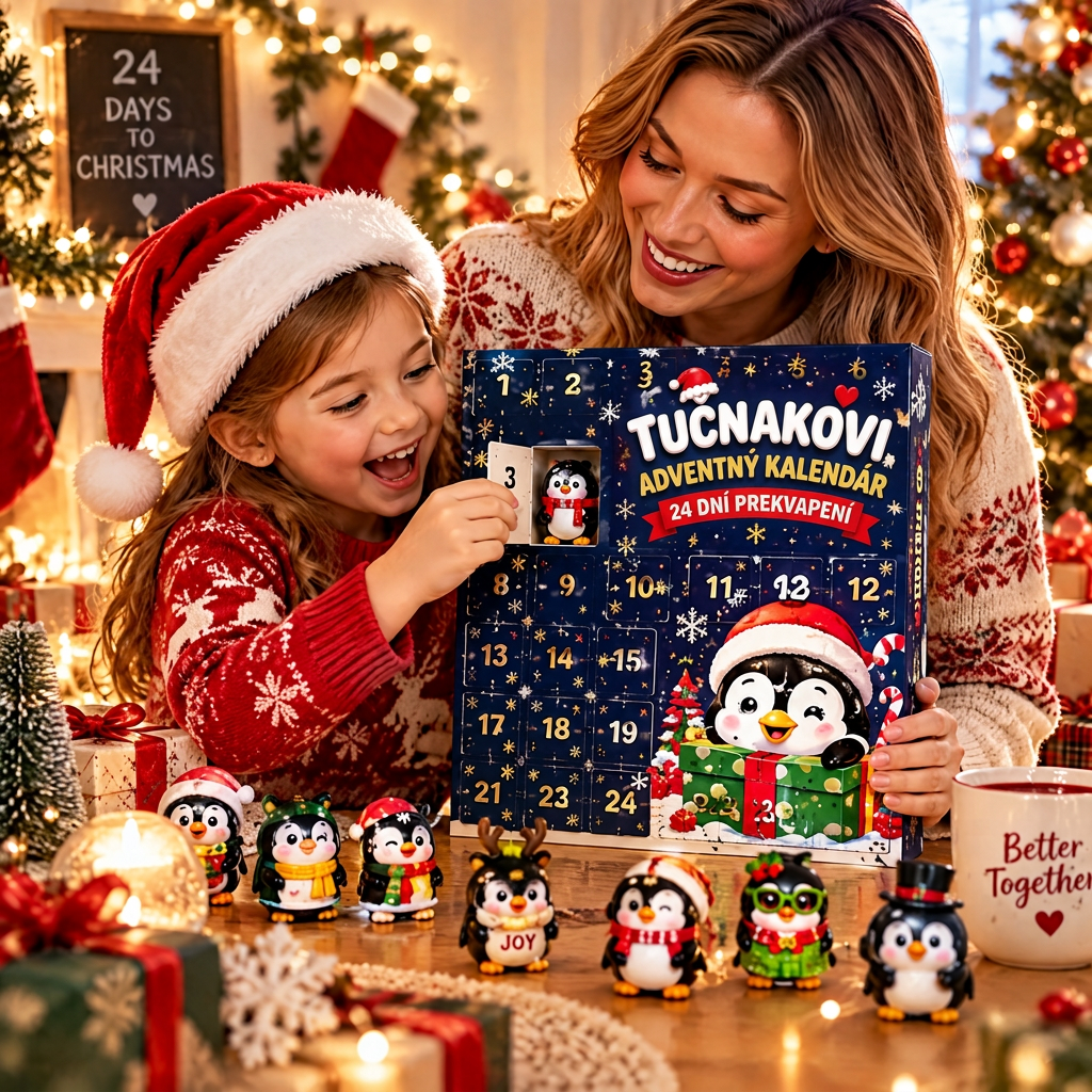 🔥🐧  Vianočná špeciálna ponuka: 50% zľava🎄- 24 Dní Plných Prekvapení s Tučniakmi – Vianočný Adventný Kalendár🎁1