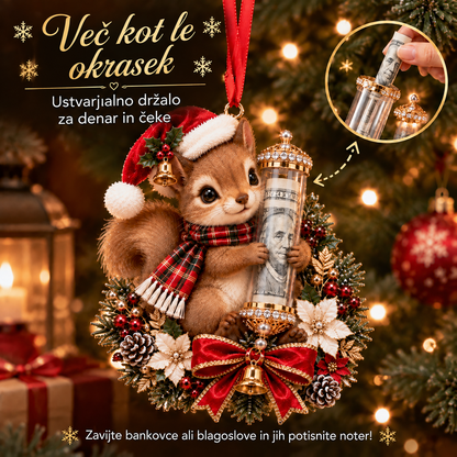 🎄Vianočná zľava 50 %🎁 Vianočná ozdoba s roztomilým zvieratkom na darovanie peňazí – ozdoba na vianočný stromček 🎖️