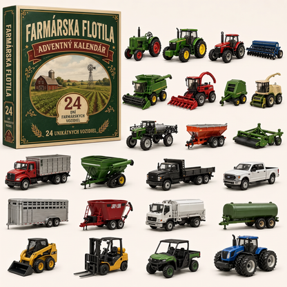 🔥 AKCIA KONČÍ: UŠETRITE 50 % - 🎁 24-dňový adventný kalendár s vozidlami: 🚜 Zostavte si vlastnú flotilu 🚜