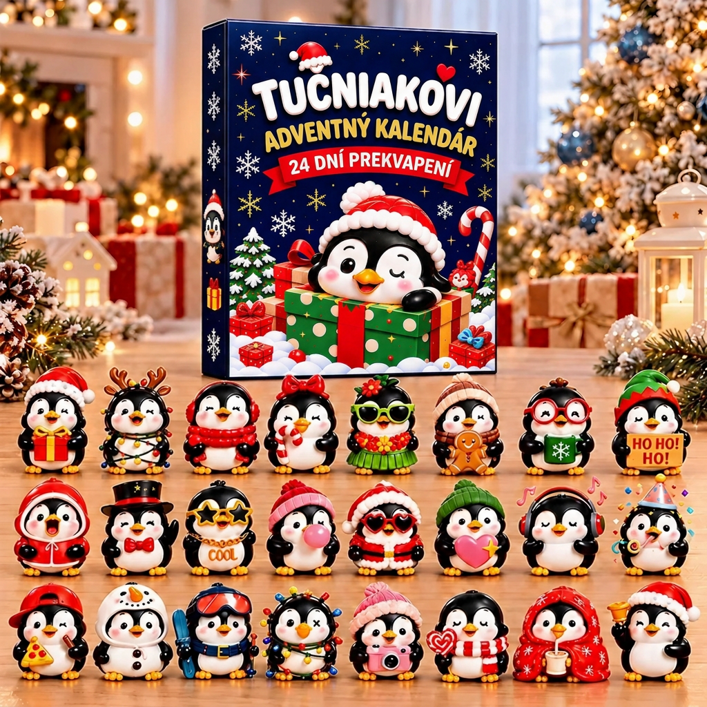 🔥🐧  Vianočná špeciálna ponuka: 50% zľava🎄- 24 Dní Plných Prekvapení s Tučniakmi – Vianočný Adventný Kalendár🎁1