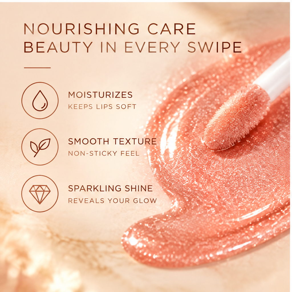 MELYVIO Lip Gloss Sparkling Moisturizing Tinted Lip Gloss