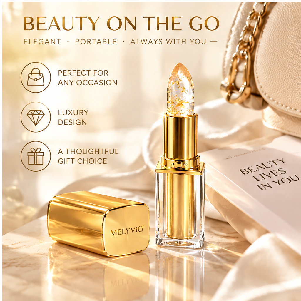 MELYVIO Gold Foil Crystal Moisturizing Lip Balm