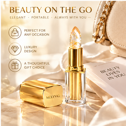 MELYVIO Gold Foil Crystal Moisturizing Lip Balm