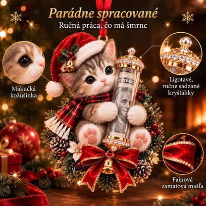 🎄Vianočná zľava 50 %🎁 Vianočná ozdoba s roztomilým zvieratkom na darovanie peňazí – ozdoba na vianočný stromček 💵