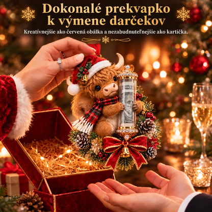 🎄Vianočná zľava 50 %🎁 Vianočná ozdoba s roztomilým zvieratkom na darovanie peňazí – ozdoba na vianočný stromček 💵
