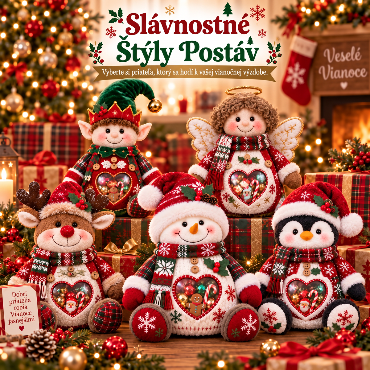 🎁 Vianočná ponuka — 50 % zľava! 🐧 Vianočná dóza na sladkosti s motívom vianočnej postavičky – multifunkčné balenie na maškrty a darčeky