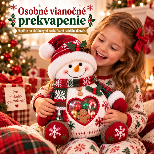 🎁 Vianočná ponuka — 50 % zľava! 🐧 Vianočná dóza na sladkosti s motívom vianočnej postavičky – multifunkčné balenie na maškrty a darčeky