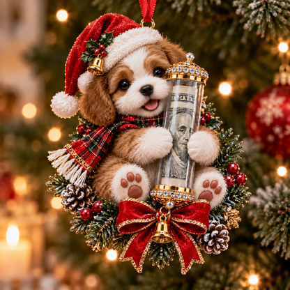 🎄Vianočná zľava 50 %🎁 Vianočná ozdoba s roztomilým zvieratkom na darovanie peňazí – ozdoba na vianočný stromček 🎖️