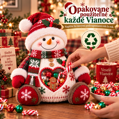 🎁 Vianočná ponuka — 50 % zľava! 🐧 Vianočná dóza na sladkosti s motívom vianočnej postavičky – multifunkčné balenie na maškrty a darčeky