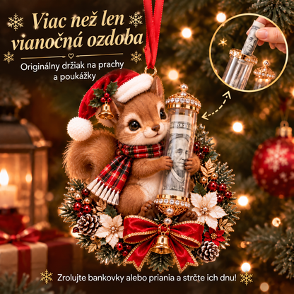 🎄Vianočná zľava 50 %🎁 Vianočná ozdoba s roztomilým zvieratkom na darovanie peňazí – ozdoba na vianočný stromček 💵