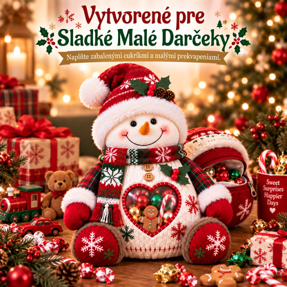 🎁 Vianočná ponuka — 50 % zľava! 🐧 Vianočná dóza na sladkosti s motívom vianočnej postavičky – multifunkčné balenie na maškrty a darčeky