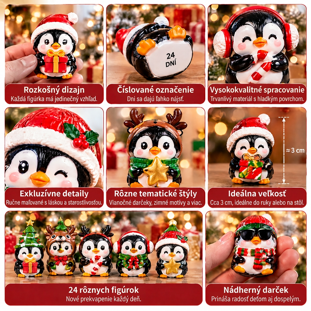🔥🐧  Vianočná špeciálna ponuka: 50% zľava🎄- 24 Dní Plných Prekvapení s Tučniakmi – Vianočný Adventný Kalendár🎁1