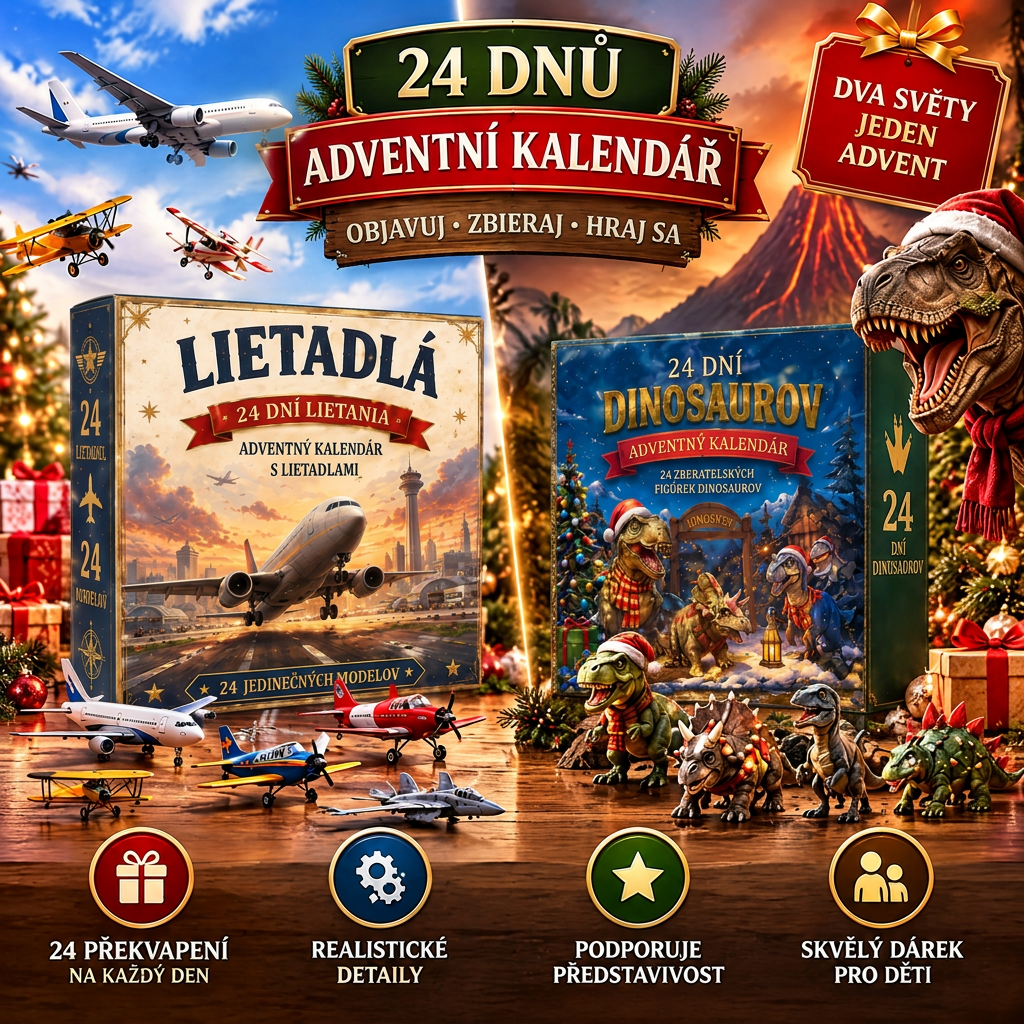 🔥🎄 Vianočné Dobrodružstvo: ✈️ 24 Dní Prekvapení – Letecká Flotila & Jurská Expedícia 🎁